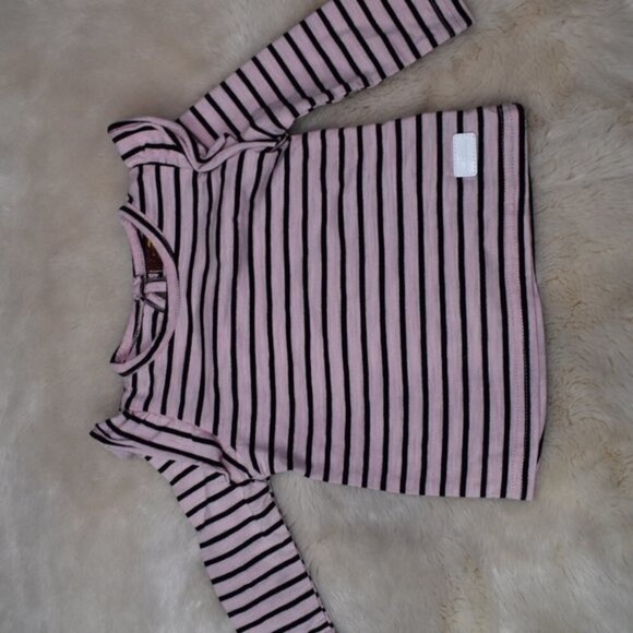 7 For All Mankind Denim Jeans Long Sleeve Striped Shirt Set - Picture 2 of 8